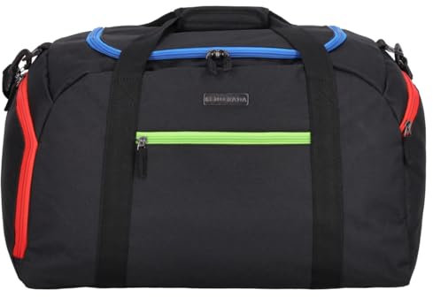 Kenorada Reisetasche SoftLITE Duffle | große Reisetasche | großes Hauptfach | praktische Fächer an den Seiten | Abnehmbarer, längenverstellbarer Schultergurt (Bunte Ecken, M)