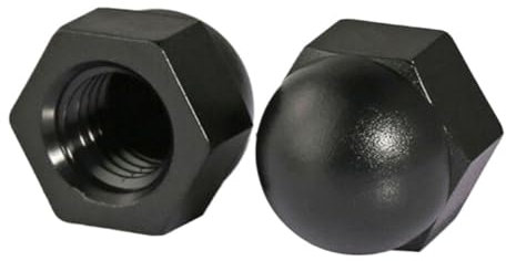 10-100 Stück M3 M4 M5 M6 M8 M10 M12 schwarze Kunststoff-Nylon-Eichelkappenmuttern Kuppelkopfmutter for Bolzen Schrauben (Size : M12X1.75-100pcs)