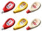 Oikabio Lot de 6 plats en céramique extrudée en forme de bouteille de sauce tomate pour ketchup, mayonnaise, moutarde - S