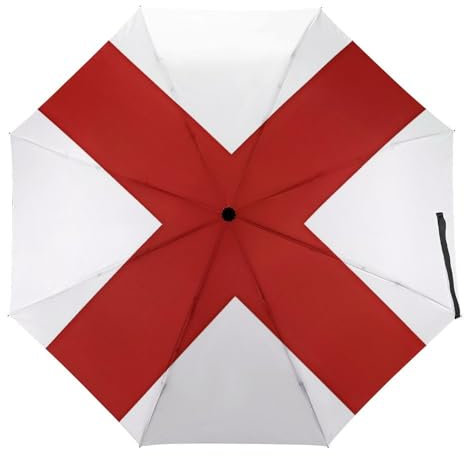 England Flag Travel Umbrella Automatic And Manual Sun&Rain Umbrellas 3 Folding Umbrellas for Women Men Funny Print