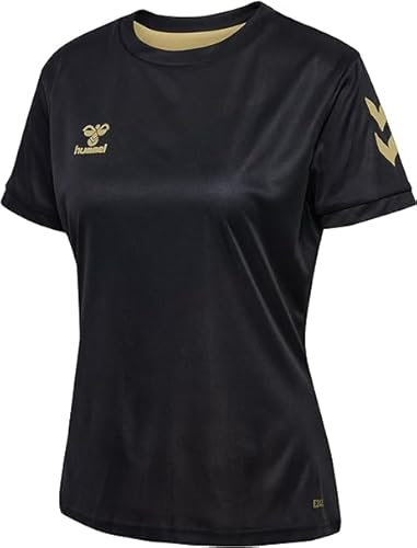 hummel hmlE24C Reversible Poly Tee Woman, Größe XS, schwarz/Gold