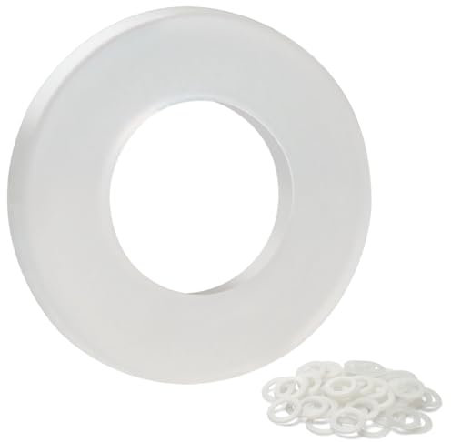 FOMGIIN Arandelas de Plástico M4 x 10 mm, 100 Pieza Arandelas de Plástico Nailon, Goma Nylon Plastico Blanco Arandela, Arandelas Espaciadoras para Bricolaje con Diámetro Exterior Pequeño