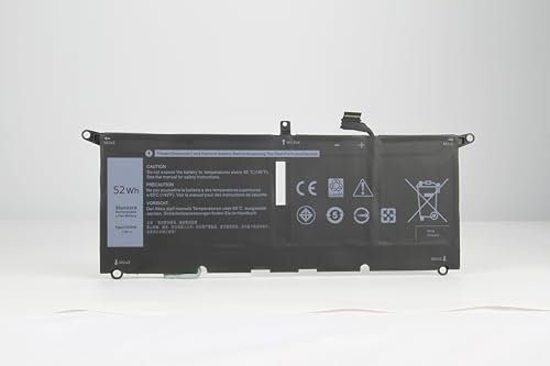 DXGH8 Laptop Battery for Dell XPS 13 9370 7390 9380 2019 Inspiron 13 7000 7390 7391 2-in-1 5390 5391 14 7400 7490 Latitude 3301 Inspiron 5390 5391 7400 7490 G8VCF P82G001 0G8VCF 0H754V