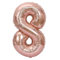 Elizakumi Rosegold Number 8 Balloon Large Number 8th Birthday Balloon for Boy Girl Men Women, Anniversary Helium Foil Number Balloon 8 Rose gold / 40inch