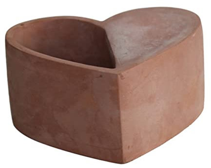 CIYODO Joli Pot De Fleurs en Forme De Cœur Fait À La Main en Ciment pour La Décoration Intérieure