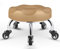 JAVYPPT Niedriger Rollhocker mit universellen Lenkrollen, bequemer PU-Lederstuhl, Kleiner Heimhocker for Zuhause, Garage, Büro, Studio, Ruhebereich im Freien(Grey)