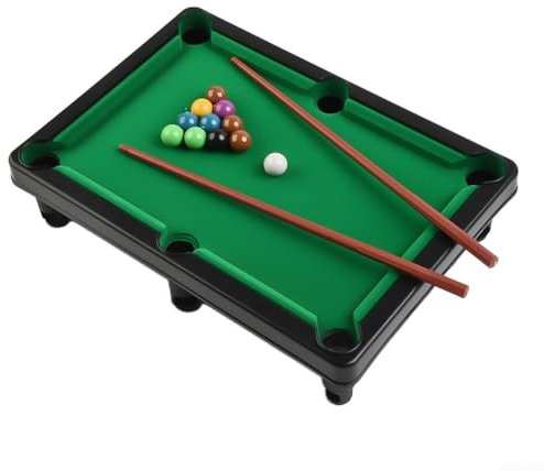 PETSTIBLE Mini-Billardtisch-Spiel, Billardtisch, Billardtisch-Set für Kinder und Erwachsene, tragbar, interaktiver Stressabbau (S)