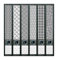 6er Set schmale Ordnerrücken Black and White Pattern File Art Ordner Etiketten Deko 2405