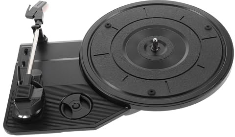 Alasum Retro Plattenspieler Mit Großem Grammophon Horn 200mm Turntable Integrierte Stereo Lautsprecher Vintage Vinyl Schallplatten Spieler Ersatznadel Für Plattenspieler