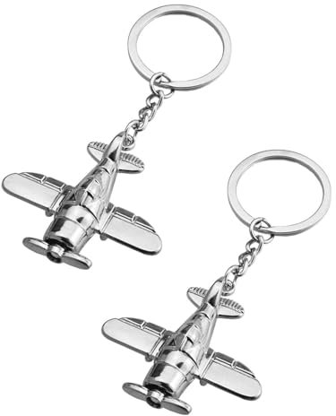 Porte-Clés d'avion Créatifs en Métal, 2 Pièces, Porte-Clés Cadeaux, Porte-Clés Pilote