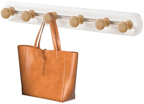 Étagère murale avec crochets coulissants, portemanteau avec crochets coulissants, portemanteau suspendu, étagère pour ustensiles de cuisine murale, crochets adhésifs coulissants, crochets adhésifs