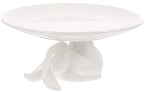 MOTHNUR 1satz Kerntyp Keramischer Hasen-dessertständer Mit Tortenplatte Für Elegante Feiern Für Ostern Und Partys