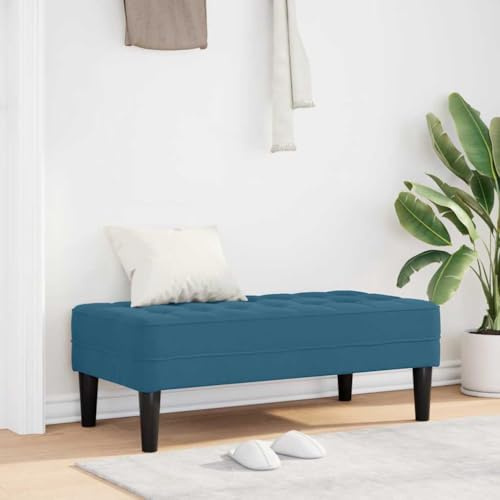WSJHUHK Sitzbank, blau, 113 x 57 x 39 cm, Samt-Möbel, Bänke