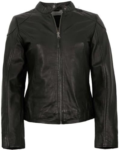 Mauritius - Damen Echtleder Lederjacke Lammnappa schwarz