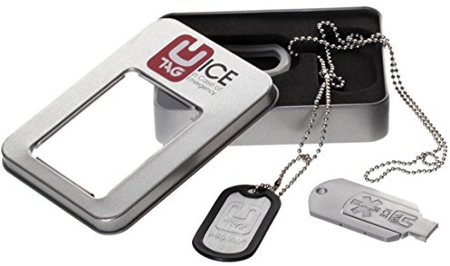 UTAG ICE MEDICAL EMERGENCY USB DOGTAG SINGLE IN TIN MOTORCYCLE SKI CYCLE