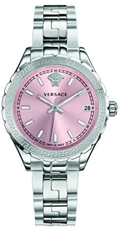 Versace Damen Analog Quarz Uhr mit Edelstahl Armband V12010015