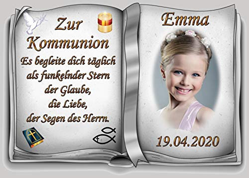 Tortenaufleger Fototorte Tortenbild zur Kommunion Buchform DIN A5 K34