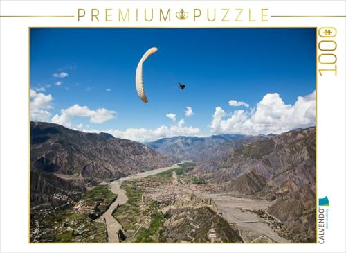 CALVENDO Puzzle Gleitschirm Bolivien La Paz - Huajchilla | 1000 Teile Lege-Größe 64 x 48 cm Foto-Puzzle für glückliche Stunden