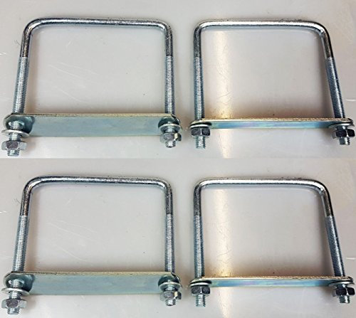 4 x square Brackets u bolts for Boat trailer 120x120x10mm with Nuts & Plate UB3 UBS-120C