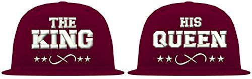 TRVPPY Baseball Kappe Snapback Cap The King & His Queen - Burgund