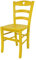 t m c s Tommychairs - Stuhl Cuore für Küche und Esszimmer, Robuste Struktur aus Buchenholz, in Anilinfarbe Gelb lackiert und Sitzfläche aus Holz