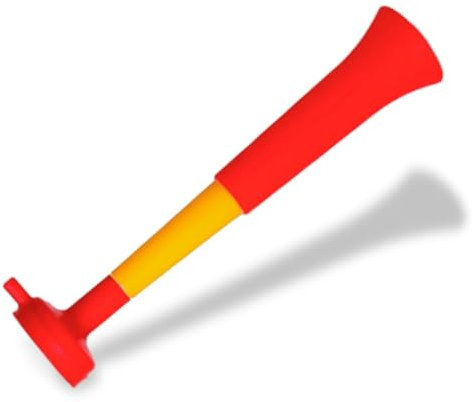FUN FAN LINE Confezione da 3 Trombe Vuvuzela - Design Leggero - Suono Fino a 98 Db - Accessorio per Feste di Calcio e Sportive (Spagna)