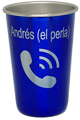 regalo grabado Vaso personalizado, Acero Inoxidable GRABADO HORIZONTAL como desee