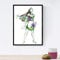 Nacnic Poster Pippi Watercolourartentwurf. Filmblätter, Filme und Schauspieler. Alte Filmplakate mit Aquarell-Stil. A4-Format