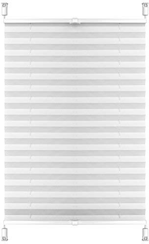 S SIENOC Estor plisado Easyfix sin agujeros, estor plisado, persiana tensada, persiana plegable, para ventana y puerta