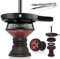 DILAW® Juego de cazoleta para shisha y colador de tabaco, pinzas para carbón, cabezal para chimenea, color: rojo