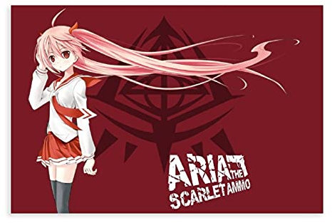 Anime-Poster Aria The Scarlet Ammo 17 Leinwand-Poster, Wandkunst, Dekordruck, Gemälde für Wohnzimmer, Schlafzimmer, Dekoration, 30 x 45 cm, ohne Rahmen: