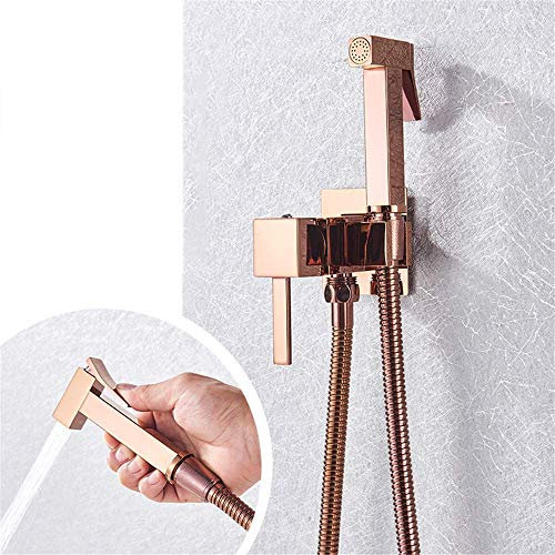 WXJLYZRCXK Rubinetto per Vasca da Bagno Sistemi Doccia Bidet per Doccia in Oro Rosa Rubinetto per Bidet, Miscelatore per Acqua Calda e da Rubinetto per Wc Bidet Doccia