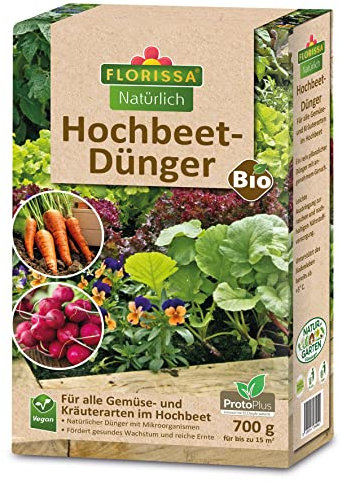 Bio Hochbeet-Dünger | Bio und VEGAN mit rein pflanzlichen Inhaltsstoffen | schnellster Bio-Dünger durch ProtoPlus | Natur im Garten und biologisch GÄRTNERN Gütesiegel