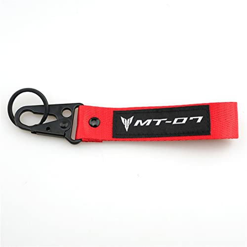 SXHM Motorrad Schlüsselanhänger Yamaha MT07 MT-07 MT 07 FZ07 FZ 07 Universal Rot Unisex Erwachsene
