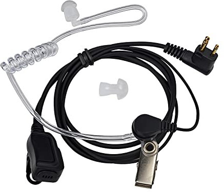 HYSHIKRA Covert Air Acoustic Tube Walkie Talkie Auricolare con PTT e Microfono Compatibile per Motorola GP300 CP040 DP1400 CLS1110 Radio bidirezionale (1 pezzo)