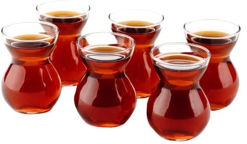 Vasos de Té Turco (6 piezas), Tazas de Té Arabe Persa y Vasos de Degustación de Whisky (145 ml/5oz)