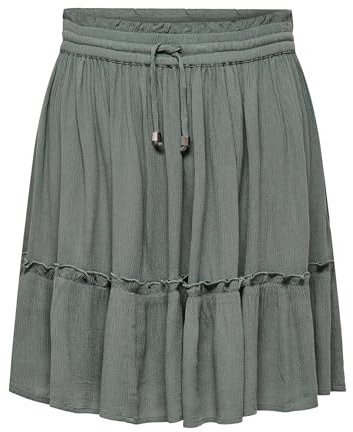 ONLY Damen Onlibiza Life Short Skirt WVN Noos Rock, Gruen (Balsam Green), S EU