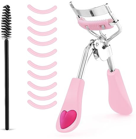 Sibba 3 teiliges Wimpernformer Set Passend für Alle Augenformen Professionelles Make up Werkzeug für Wimpern mit 10 Stück SilikonNachfüllpads und Wimpernpinsel für Frauen und Mädchen