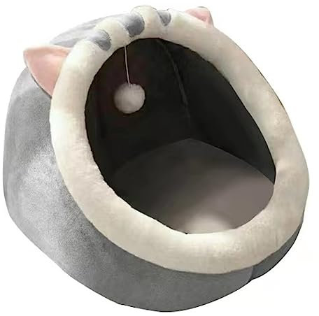 disdain Cute Cat Beds for Indoor Cats Dogs, Comfortable Cat Cave Cat House for sleeping