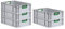 PROREGAL SuperSparSet 5x Eurobox NextGen Color | HxBxT 17x40x60cm | 34 Liter | Griffe grün offen | Glatter Boden | Eurobehälter, Transportbox, Transportbehälter, Stapelbehälter