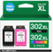 Sunnieink 302XL Druckerpatronen, Kompatible für HP 302 Druckerpatronen Multipack Original, 302 XL Schwarz/Farbe(750/450+ Seiten) für OfficeJet 5230 3831 3833 3830 Envy 4525 4520 DeskJet 3630 3636 3639
