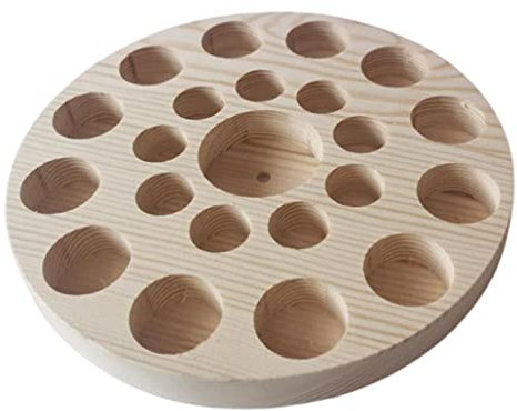 predolo Aufbewahrungsbox für ätherische Öle Aus Holz für ätherische Öle, Präsentationsständer, Halter, Tragebehälter, Nagellack Aufbewahrung, Holz 22 Slots