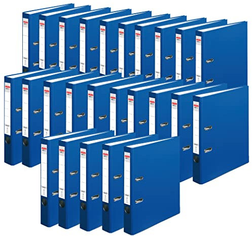 Herlitz 5450408 Ordner maX.file protect (A4, 5 cm, mit Einsteckrückenschild) blau, 25 Stück
