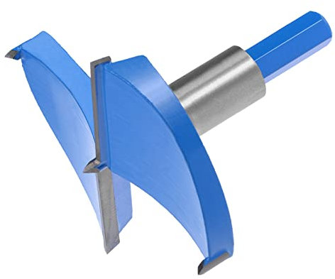 QUARKZMAN 1 Stück 95mm Forstner Bohrer Wolframkarbid Holzlochsäge Schnecken Öffner für Möbel Kunststoff Türscharnier Blau Grau