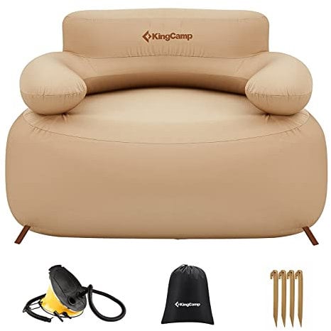 KingCamp Aufblasbares Sofa Outdoor Camping Luftsofa Camping Sofa mit Rücken Armlehne Aufblasbare Couch Camping für Indoor, Outdoor, Party, Reisen, Strand