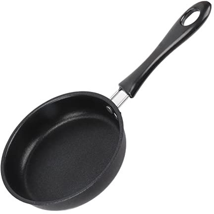 Aramox Frying Pan, Small Stainless Steel Omelet Pan, Egg Pan Fry Pan for Home Restaurant Kitchen, Fit for Induction Stoves Gas Stoves (12CM)
