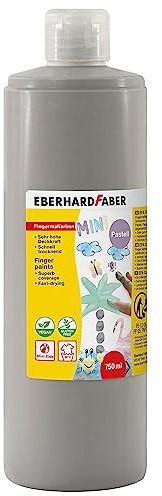 Eberhard Faber 578972 - Fingerfarbe EFA Color, pastell warmgrau, 750 ml, schnelltrocknend und auswaschbar