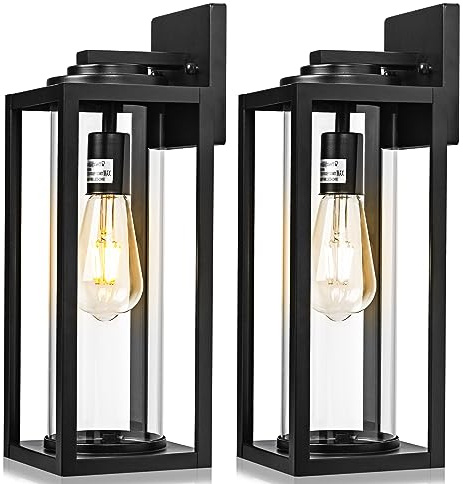 FILIYANO Large Outdoor Wall Lights, 16 Inch,Modern Exterior Fixtures,2 Pack