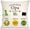Opa Geschenk von Enkelin Enkel Kissenbezug 18x18 Zoll mit 3 Taschen für Opa Bestes Opa Geschenk Geburtstagsgeschenk Vatertagsgeschenk (Opa)