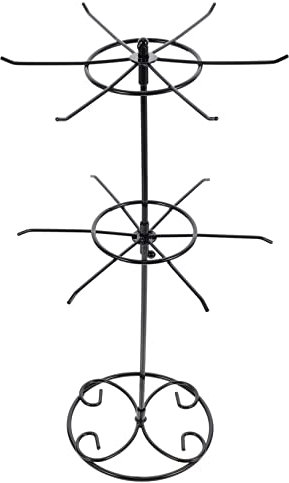 ABOOFAN support de stockage de bijoux noir cintre de collier rotatif Etagère d'exposition présentoirs présentoir à bijoux en fer forgé support rotatif pour bijoux cosmétique porte-bijoux